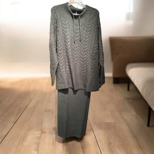 Coldwater Creek sage green  Cowl Neck Sweater